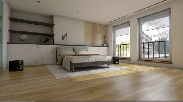 Modern bedroom interior — Free Stock Photo