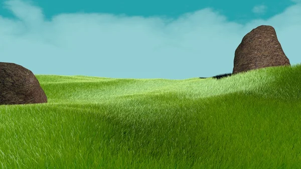 Krajobraz zielonego pola — Zdjęcie stockowe