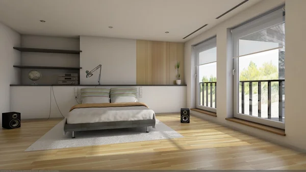 Modern bedroom interior — Free Stock Photo