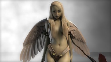 young blonde angel clipart