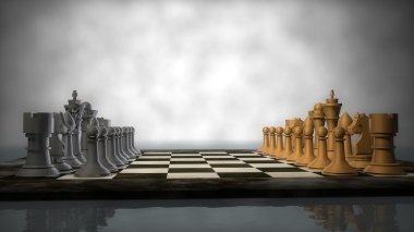 Gümüş ve altın Satranç Seti