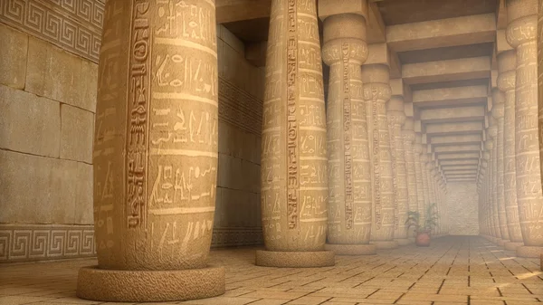 Egyptian columns in palace — Stock Photo, Image