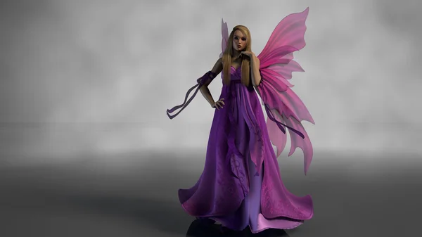 Magic fairy w różowej sukience — Zdjęcie stockowe