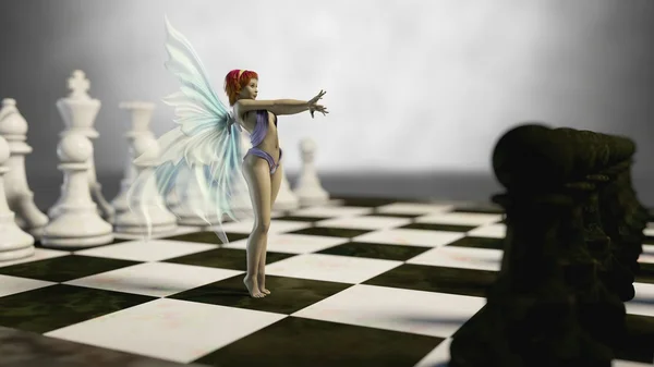 Fairy jouer aux échecs — Photo