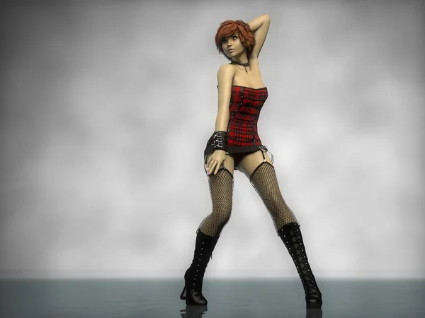 Sexy girl in corset — Stockfoto