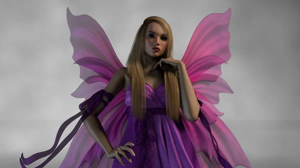Magic fairy i rosa klänning — Stockfoto