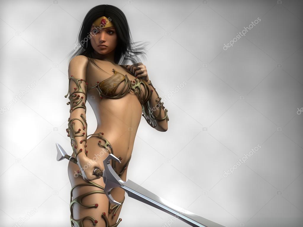 warrior girl with sword
