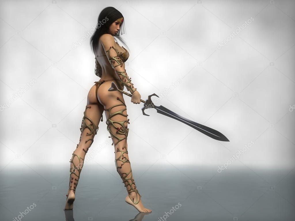 warrior girl with sword