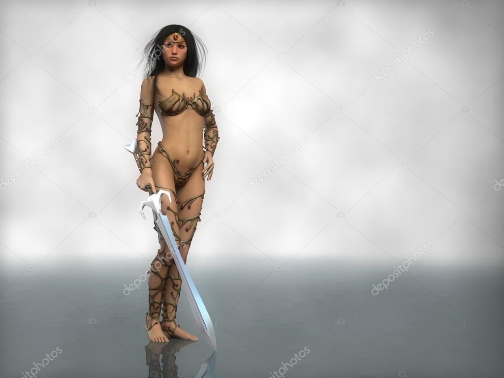 warrior girl with sword