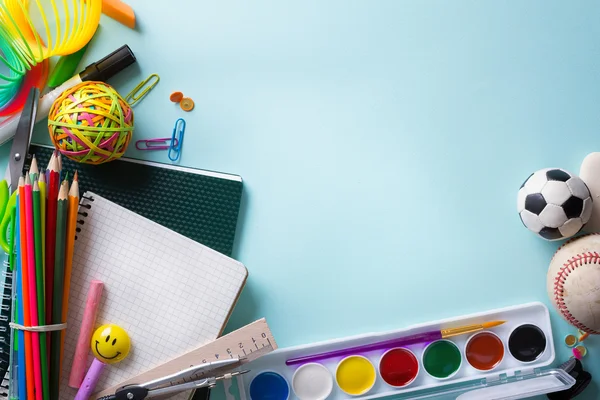 Kunst Welkom terug op School Banner; School Supplies Tumblr — Stockfoto