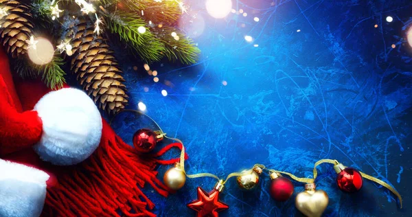 Arte Buon Natale Felice Anno Nuovo Sfondo Biglietto Auguri — Foto Stock