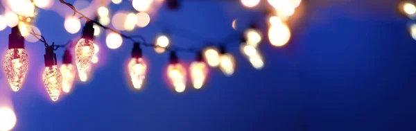 Iluminación Vacaciones Bengalas Luces Bokeh Guirnalda Navidad Sobre Fondo Azul —  Fotos de Stock