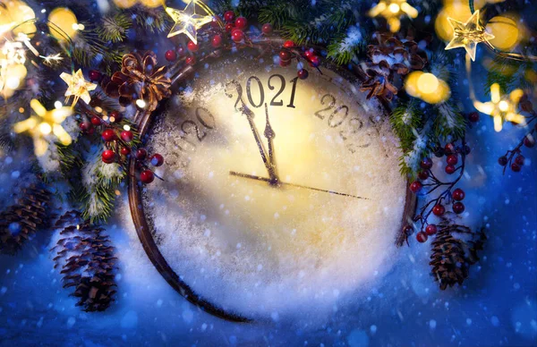 Felice Anno Nuovo 2021 Biglietto Auguri Banner — Foto Stock