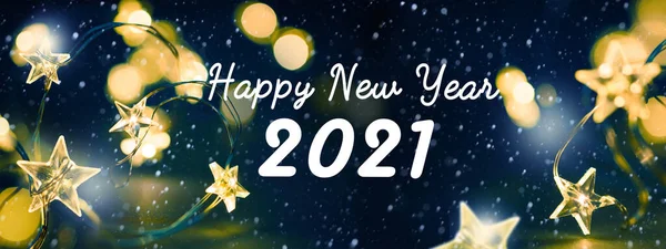 2021年新年快乐横幅或贺卡背景 — 图库照片