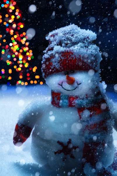Umění Vánoční sněhulák — Stock fotografie