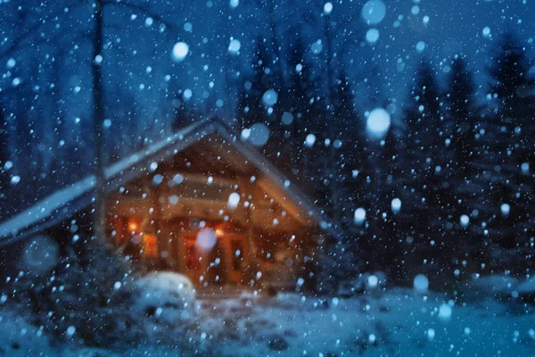 Weihnachten Winter Nacht Hintergrund — Stockfoto