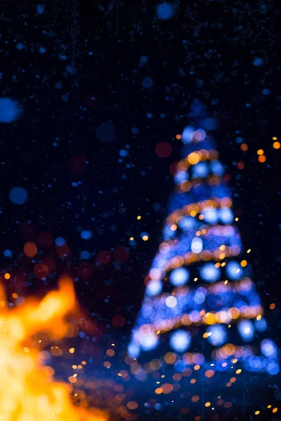 Arte Navidad vacaciones árbol luz fondo — Foto de Stock