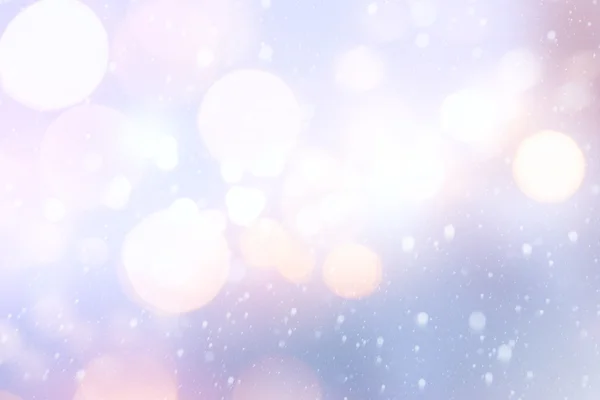 Art Christmas holiday Lights on blue background — Stock Photo, Image
