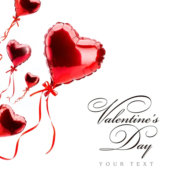 Мистецтво червоні серця на білому, концепція дня Святого Валентина — стокове фото