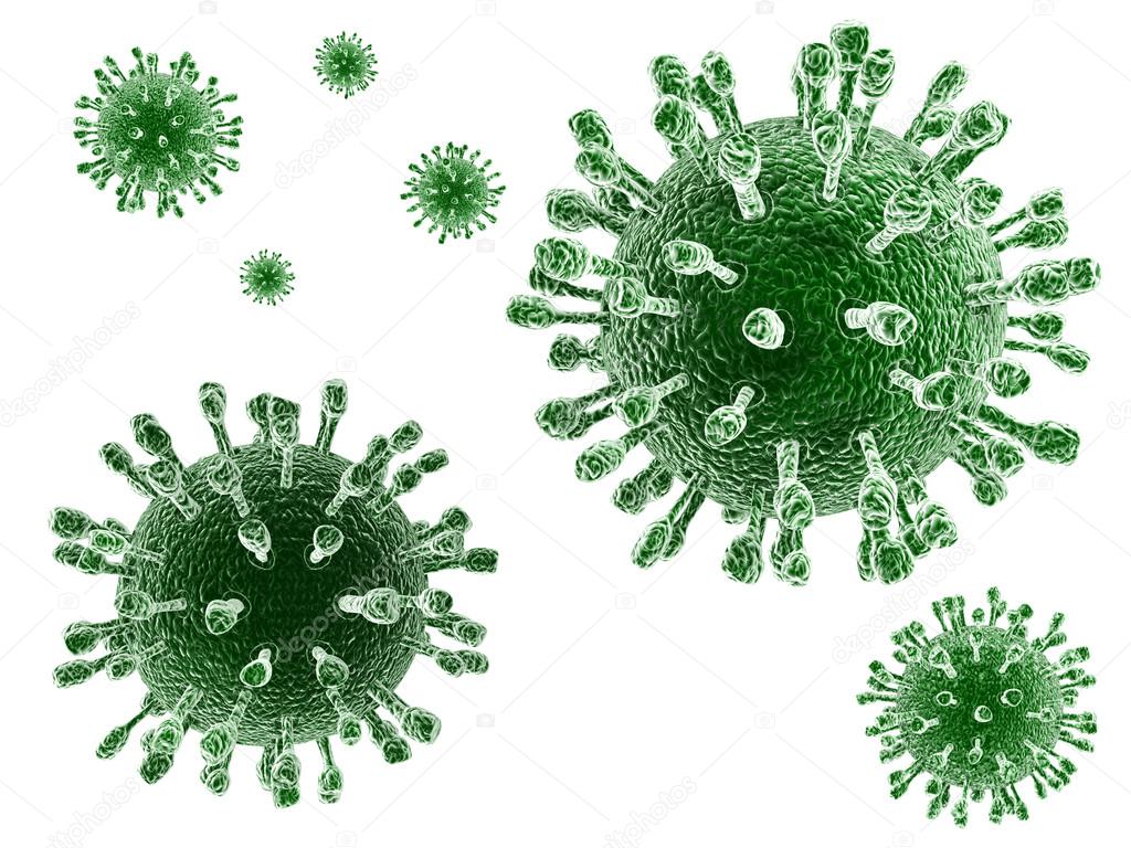 Viruses isolated 3d illustration