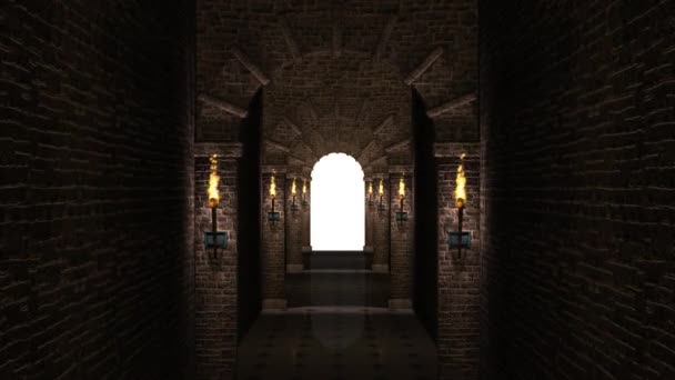 Corridor des arches médiévales 