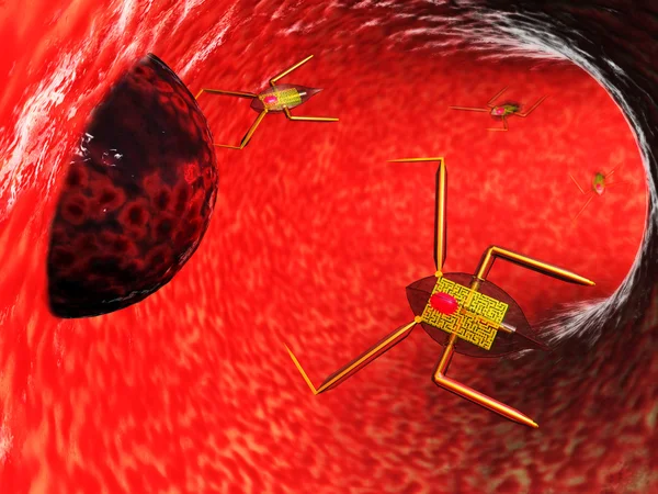 Nanobots médicos 3d ilustración — Foto de Stock