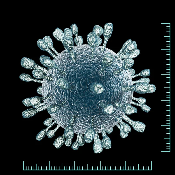 Virus bajo el microscopio — Foto de Stock