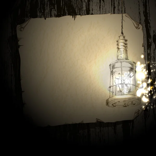 ランプと背景 — ストックベクタ