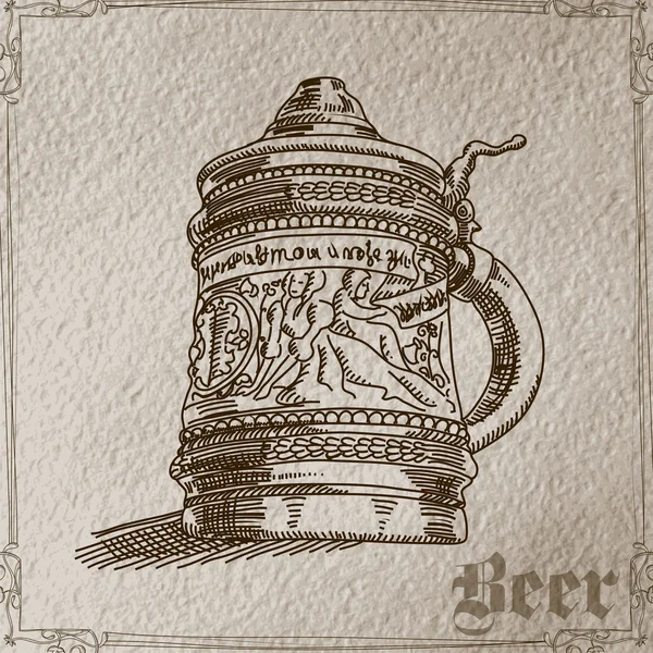 Bierkrug — Stockvektor