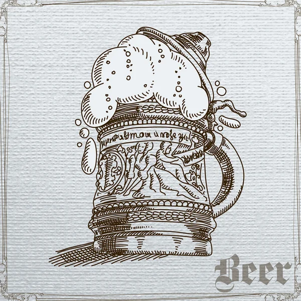 Taza de cerveza — Archivo Imágenes Vectoriales