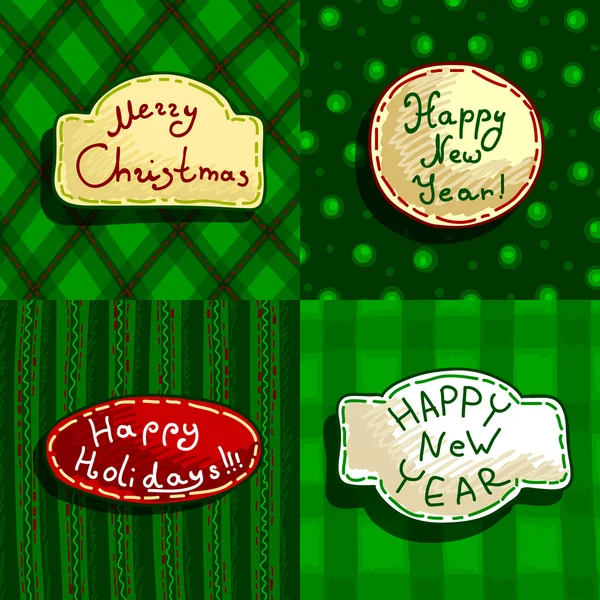 Set of christmas banners — Stock Vector