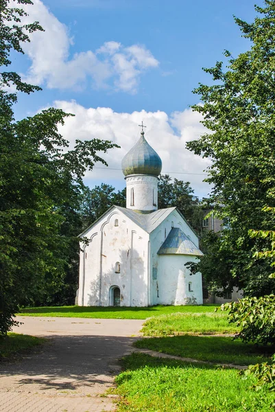 Starověký Kostel Dvanácti Apoštolů Velkých Novgorodech Rusko — Stock fotografie