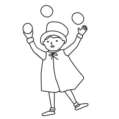 Hokkabaz çocuğun Cartooned grafiği