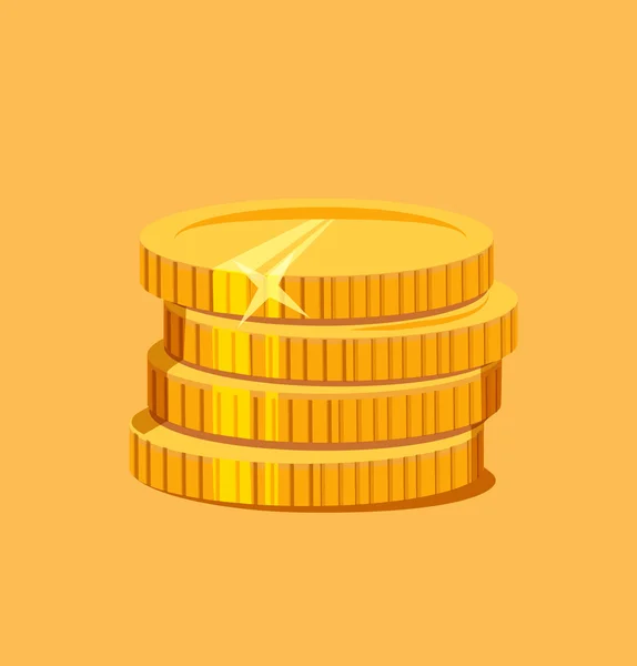 Stack of gold coins — Stock Vector