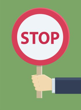 Tabela tutan bir el.