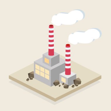 izometrik görünümü, bir fabrika