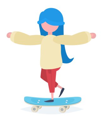 Bir kızla bir kaykay