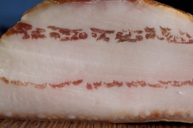 Taze ev yapımı Füme pastırma portre