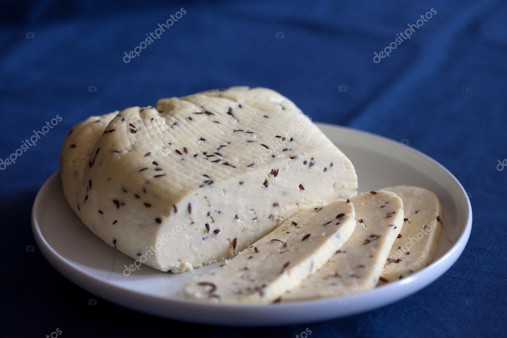 White curd cheese with caraway seeds Stock Photo by ©Birute 117105386