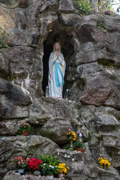 Palanga Lituanie Juillet 2020 Grotte Notre Dame Lourdes Dans Parc — Photo