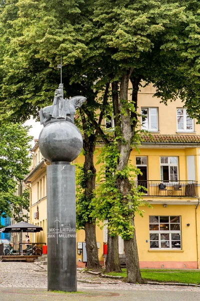 Klaipeda Lituânia Julho 2020 Monumento Para Marcar Milênio Lituânia Nome — Fotografia de Stock