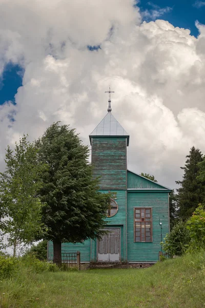 Iglesia Del Sagrado Corazón Jesús Daunoriai Lituania Edificio Antes Reconstrucción — Foto de Stock