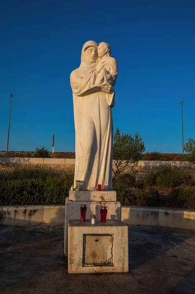 Skradin Croatie 1Er Juillet 2019 Statue Marie Mère Jésus Sur — Photo