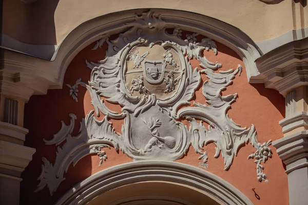 Cartouche Avec Relief Des Armoiries Commonwealth Polono Lituanien Église Dominicaine — Photo