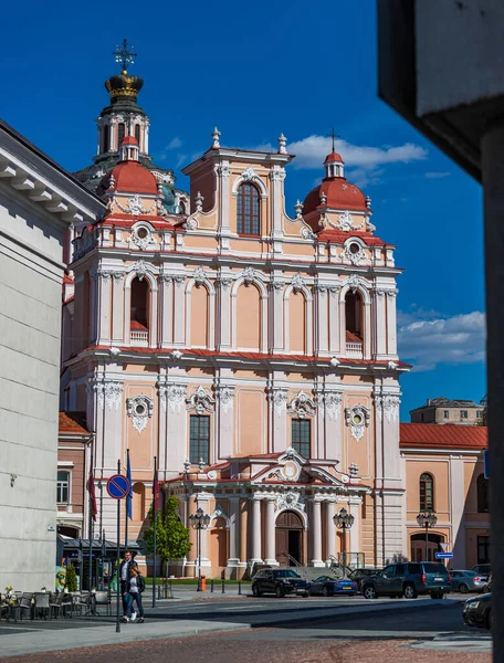 Βίλνιους Λιθουανία Μαΐου 2017 Ιησουιτική Εκκλησία Του Αγίου Καζιμίρ Στο — Φωτογραφία Αρχείου