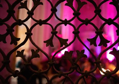 Litvanya 'nın Vilnius kentindeki St. Francis ve Bernardine Kilisesi' ndeki (Bernardine Kilisesi) demir çitlerin detayları