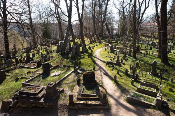Vilna Lituania Abril 2019 Cementerio Histórico Bernardine Uno Los Tres — Foto de Stock