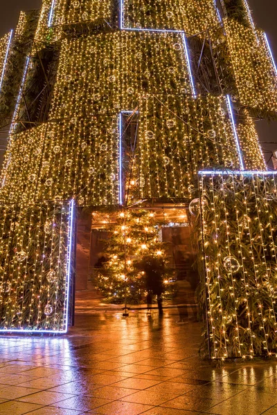 Vilnius Litauen Dezember 2020 Inneren Des Hauptweihnachtsbaums Von Vilnius Steht — Stockfoto