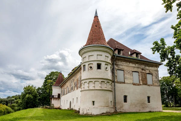 Siesikai Lithuania July 2017 Siesikai Castle Siesikai Lake Built Gabrielius — Stock Photo, Image