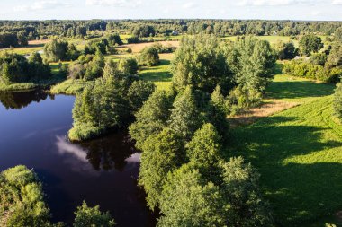 Kirkilai gölleri, Litvanya 'daki Kirkilai gözlem kulesinden görüldüğü gibi,